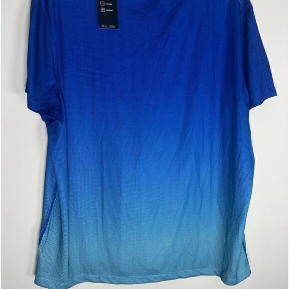New Ideology Men's Size XXL Regular Fit Ombre Crewneck Performance T-Shirt BLUE - Picture 6 of 7